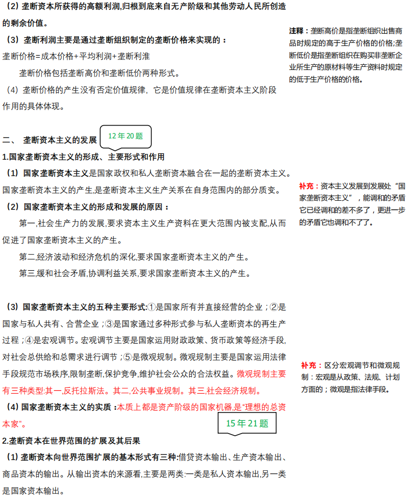 2021考研政治:馬克思主義基本原理概論必背考點(Ⅶ)